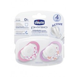 Chicco Emzik Physio Pembe Silikon 4m+ 2li Chicco Emzik Physio Pembe Silikon 4m+ 2li