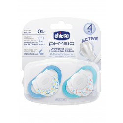 Chicco Physio Silikon Emzik 4m+ 2li - Mavi Chicco Physio Silikon Emzik 4m+ 2li - Mavi