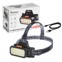 15 Ledli Sarı / Beyaz Şarjlı Kafa Lambası  Wt-652 15 Ledli Sarı / Beyaz Şarjlı Kafa Lambası  Wt-652