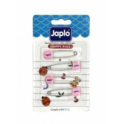 Japlo Emniyetli Çengelli Bebek İğnesi 4lü - Pembe Japlo Emniyetli Çengelli Bebek İğnesi 4lü - Pembe