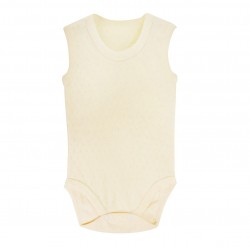 Sema Baby Jakarlı Askılı Badi (Body) - Krem 0-6 Ay Sema Baby Jakarlı Askılı Badi (Body) - Krem 0-6 Ay