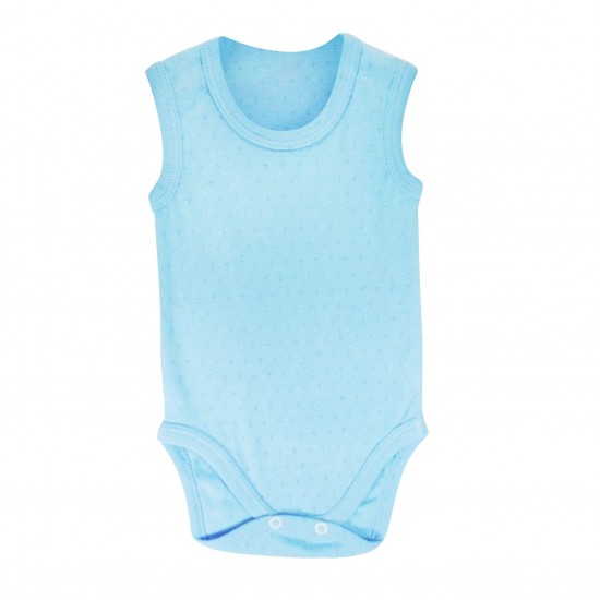 Sema Baby Jakarlı Askılı Badi (Body) - Mavi 12-18 Ay Sema Baby Jakarlı Askılı Badi (Body) - Mavi 12-18 Ay