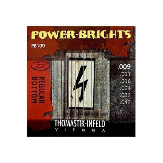 Gitar Aksesuar Elektro Power-Brights Tel Thomastik Infeld TH-PB109 Gitar Aksesuar Elektro Power-Brights Tel Thomastik Infeld TH-PB109