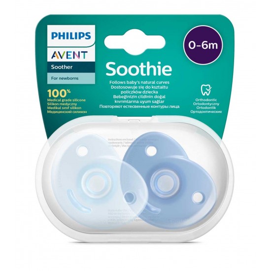 Philips Avent Soothie Ortodontik Saklama Kutulu 2li Emzik 0-6 Ay - Erkek