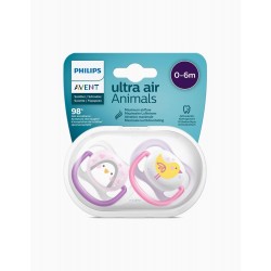 Philips Avent Ultra Air Animals 2li Emzik 0-6 Ay - Kız Philips Avent Ultra Air Animals 2li Emzik 0-6 Ay - Kız