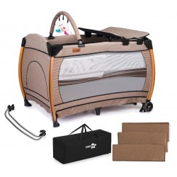 Comfymax Power Park Yatak Oyun Parkı 70x110 - Wood Brown Comfymax Power Park Yatak Oyun Parkı 70x110 - Wood Brown