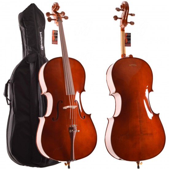 Çello (Viyolonsel) Dominguez 4/4 Gül Aksamlı Parlak DCR44CRP1 Çello (Viyolonsel) Dominguez 4/4 Gül Aksamlı Parlak DCR44CRP1