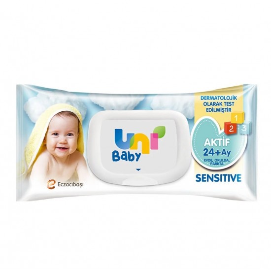 Uni Baby Aktif Sensitive Bebek Islak Mendil 24+ Ay 52 Adet