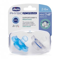 Chicco PhysioForma Mini Soft 2li Emzik 2-6 Ay Erkek Chicco PhysioForma Mini Soft 2li Emzik 2-6 Ay Erkek