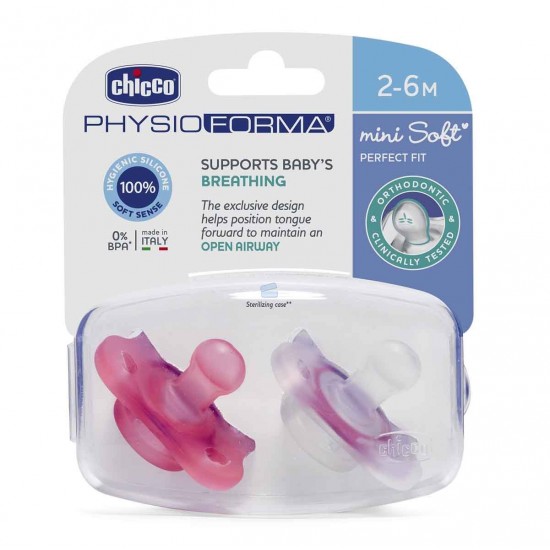 Chicco PhysioForma Mini Soft 2li Emzik 2-6 Ay Kız