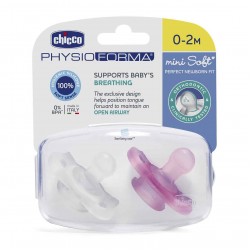 Chicco PhysioForma Mini Soft 2li Emzik 0-2 Ay Kız Chicco PhysioForma Mini Soft 2li Emzik 0-2 Ay Kız