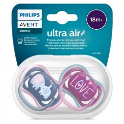Philips Avent Ultra Air Emzik +18 Ay 2li Kız SCF349/22 Philips Avent Ultra Air Emzik +18 Ay 2li Kız SCF349/22