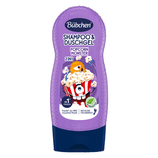 Bübchen Çocuk ŞampuanDuş Jeli 2 in 1 Popcorn Monster 230 ml