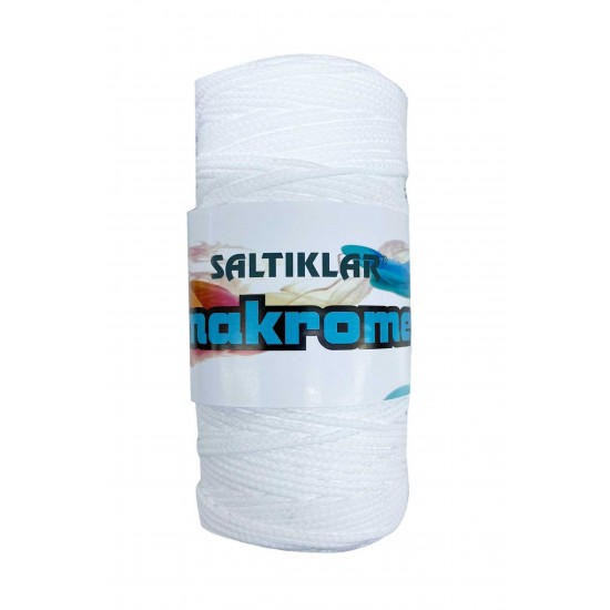 Polyester Makrome İpi 10 Kar Beyaz 100 gr