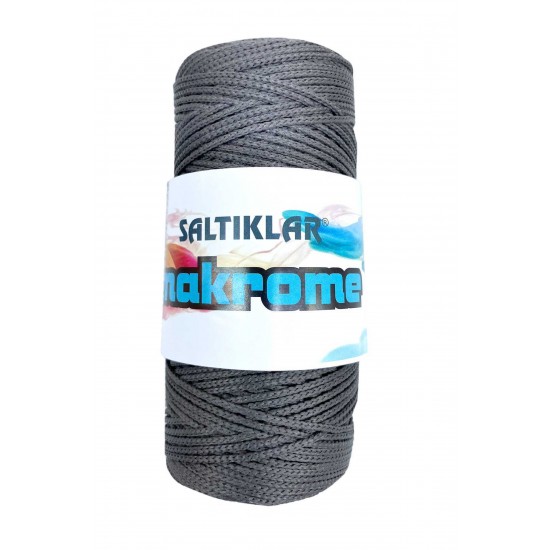 Polyester Makrome İpi 420 Koyu Gri 100 gr