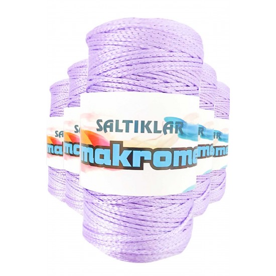 5 Adet Polyester Makrome İpi 3200 Lila 100 gr