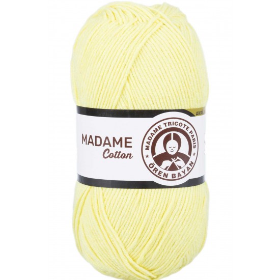 Madame Cotton El Örgü İpi Yünü 100 gr 006 Açık Sarı