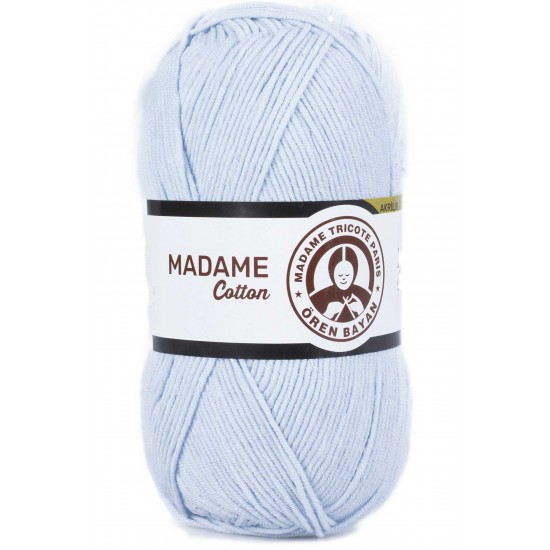 Madame Cotton El Örgü İpi Yünü 100 gr 031 Bebe Mavisi