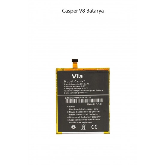 Casper Via V8 Model Telefonla Uyumlu Batarya Pil 3000 Mah