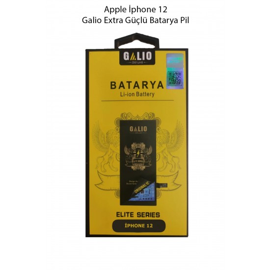 Apple İphone 12 Galio Extra Güçlü Batarya Pil