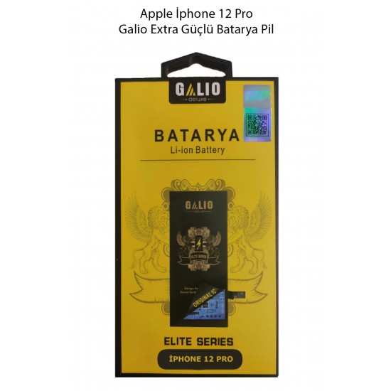 Apple İphone 12 Pro Galio Extra Güçlü Batarya Pil