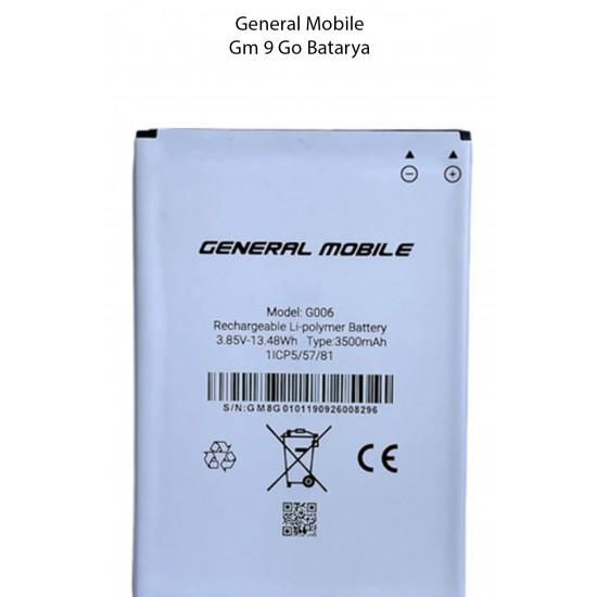 Genneral Mobile GM9 Go Batarya Pil