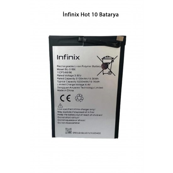 İnfinix Hot 10 Batarya Pil