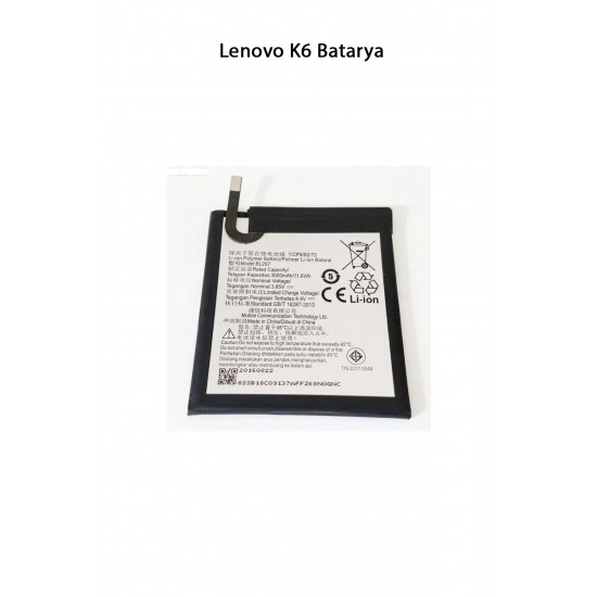 Lenovo K6 Batarya Pil