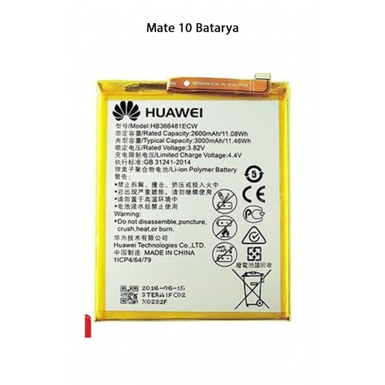 Mate 10 Telefonlarla Uyumlu Batarya Pi 2600 mAh