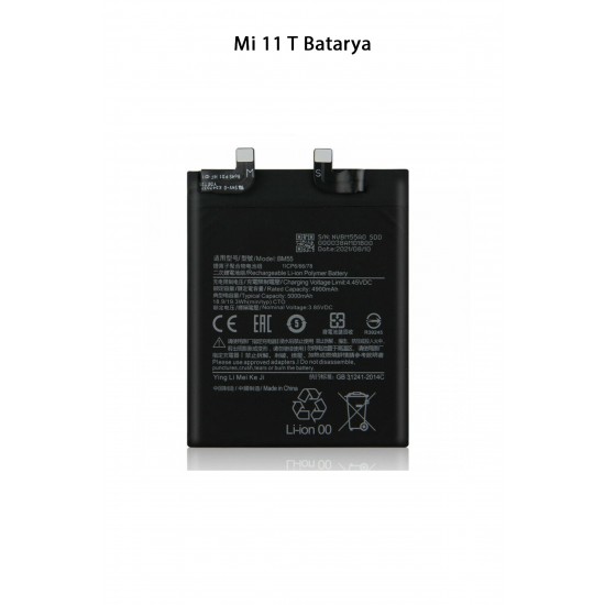 Mi 11 T Telefonlarla Uyumlu Batarya Pi 5000 mAh