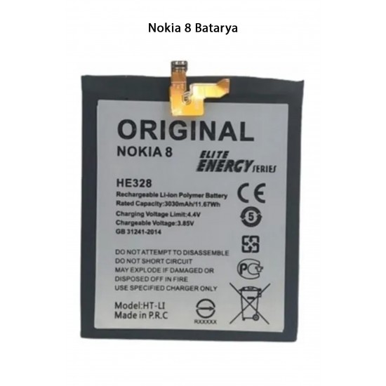 Nokia 8 Telefonlarla Uyumlu Batarya 3030 mAh