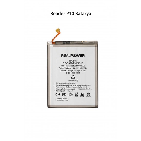 Reeder P10 Telefonlarla Uyumlu Batarya 5000 mAh