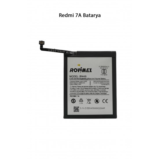 Redmi 7A Telefonlarla Uyumlu Batarya 4000 mAh