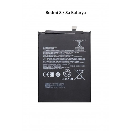 Redmi 8 / 8A Telefonlarla Uyumlu Batarya 5000 mAh