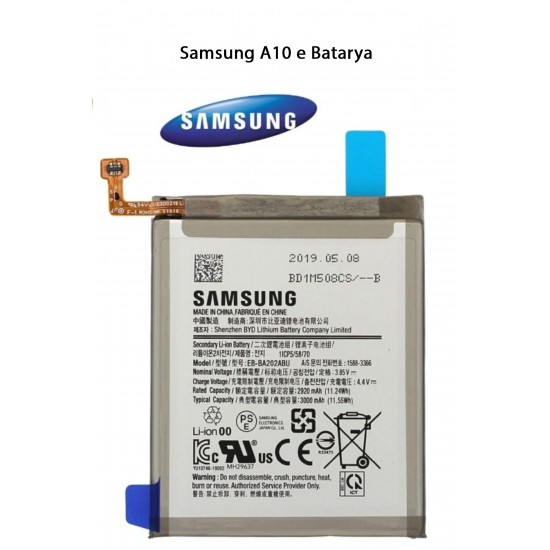 Samsung A10E Telefonlarla Uyumlu Batarya 3000 mAh