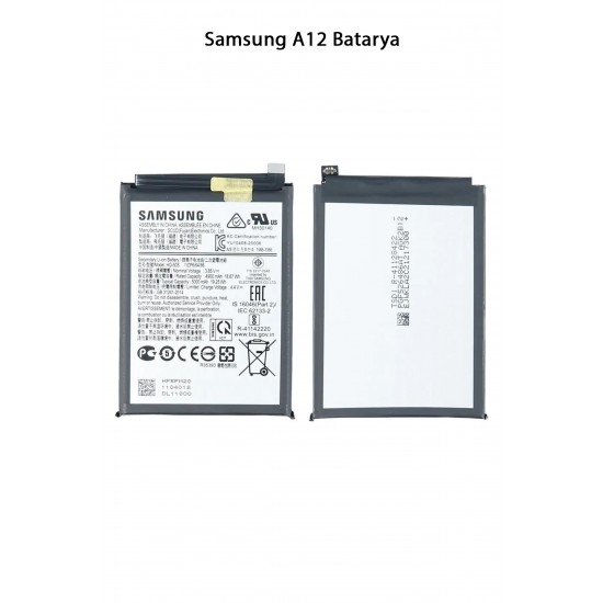 Samsung A12 Telefonlarla Uyumlu Batarya 5000 mAh