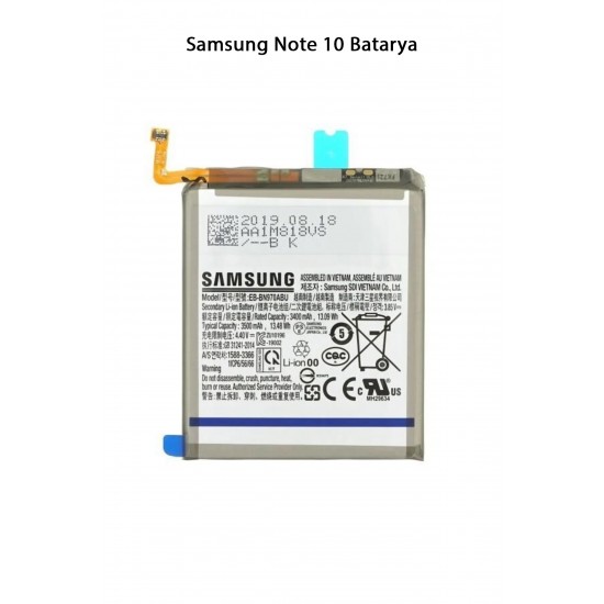 Samsung Note 10 Telefonlarla Uyumlu Batarya 3500 mAh