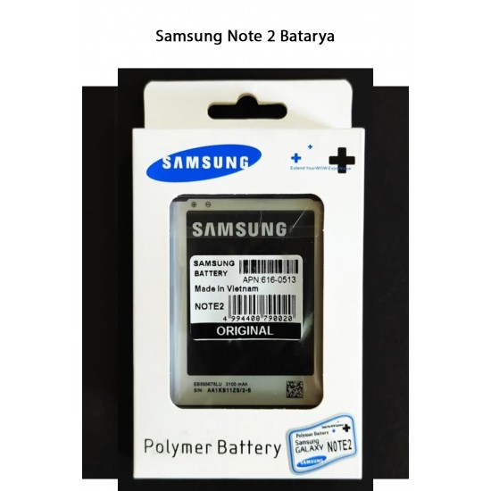 Samsung Note 2 Telefonlarla Uyumlu Batarya 3100 mAh