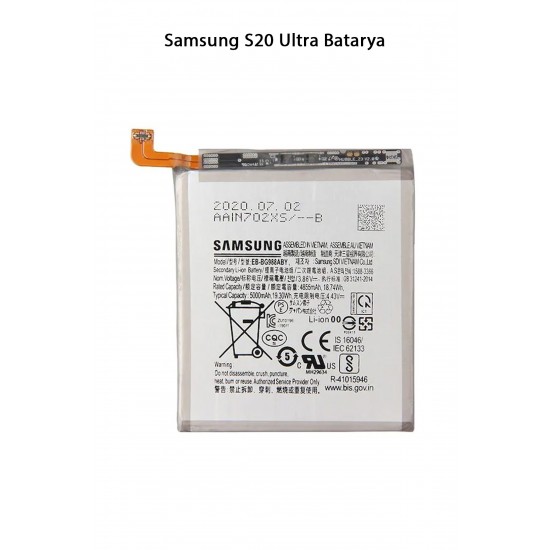 Samsung S20 Ultra Telefonlarla Uyumlu Batarya 5000 mAh