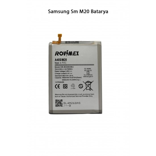 Samsung Sm M20 Telefonlarla Uyumlu Batarya 5000 mAh