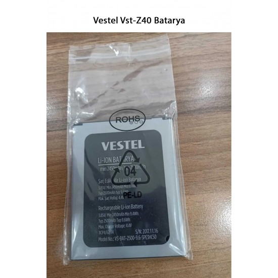 Vestel Z40 Telefonlarla Uyumlu Batarya 2500 mAh