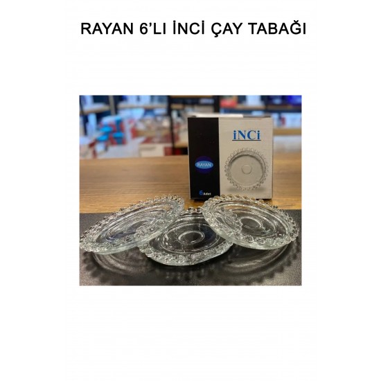 Rayan İnci 6lı Çay Tabağı