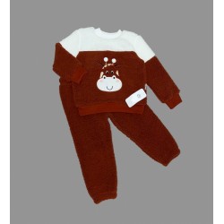 1-2-3 Yaş Ponponlu Zürafa Desenli Kuzu Kumaş Uzun Kollu 2li Kız Erkek Çocuk Takımı 1-2-3 Yaş Ponponlu Zürafa Desenli Kuzu Kumaş Uzun Kollu 2li Kız Erkek Çocuk Takımı