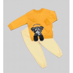 1-2-3 Yaş Filli Sallanan Ayak Desenli Likra Penye Kumaş Sweat Pantolonlu Kız Erkek 2li Çocuk Takımı 1-2-3 Yaş Filli Sallanan Ayak Desenli Likra Penye Kumaş Sweat Pantolonlu Kız Erkek 2li Çocuk Takımı