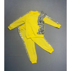 1-2-3 Yaş Payetli Pelüş Tavşan Desenli Likra Penye Kumaş Sweat Pantolonlu Kız 2li Çocuk Takımı 1-2-3 Yaş Payetli Pelüş Tavşan Desenli Likra Penye Kumaş Sweat Pantolonlu Kız 2li Çocuk Takımı