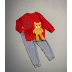 2-3-4 Yaş Ayıcık Sallanan Ayak Desenli Likra Penye Kumaş Sweat Pantolonlu Kız Erkek 2li Çocuk Takımı 2-3-4 Yaş Ayıcık Sallanan Ayak Desenli Likra Penye Kumaş Sweat Pantolonlu Kız Erkek 2li Çocuk Takımı