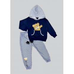 2-3-4 Yaş Pelüş Ayı Desenli Kapşonlu Uzun Kollu Penye Sweat 2li Erkek Çocuk Takımı 2-3-4 Yaş Pelüş Ayı Desenli Kapşonlu Uzun Kollu Penye Sweat 2li Erkek Çocuk Takımı