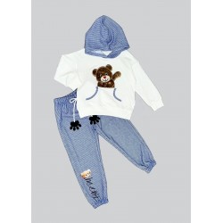 2-3-4 Yaş Pelüş Ayı Desenli Kapşonlu Uzun Kollu Penye Sweat 2li Erkek Çocuk Takımı 2-3-4 Yaş Pelüş Ayı Desenli Kapşonlu Uzun Kollu Penye Sweat 2li Erkek Çocuk Takımı