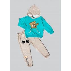 2-3-4 Yaş Pelüş Ayı Desenli Kapşonlu Uzun Kollu Penye Sweat 2li Erkek Çocuk Takımı 2-3-4 Yaş Pelüş Ayı Desenli Kapşonlu Uzun Kollu Penye Sweat 2li Erkek Çocuk Takımı