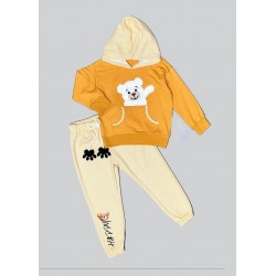 2-3-4 Yaş Pelüş Ayı Desenli Kapşonlu Uzun Kollu Penye Sweat 2li Erkek Çocuk Takımı 2-3-4 Yaş Pelüş Ayı Desenli Kapşonlu Uzun Kollu Penye Sweat 2li Erkek Çocuk Takımı